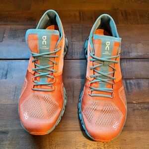 On Cloud X Men's 13 Orange/Green